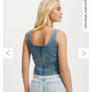 Blue Denim Sleeveless Top